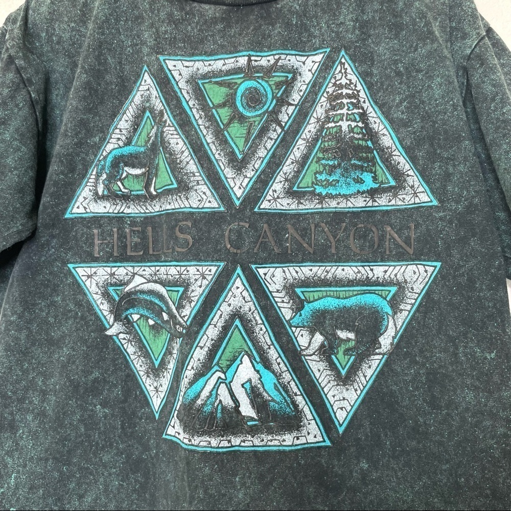 Vintage acid wash Hells Canyon shirt sz Large